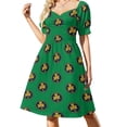 thumbnail image 2 of Vestido ovalado de trébol de manga corta Vestido para niñas vestidos para mujer, 2 of 8