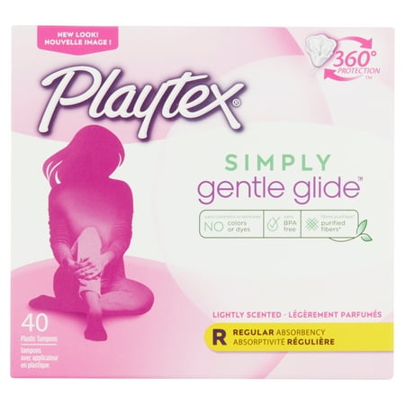 Playtex Simply Gentle Glide Tampons Scented Regular Absorbency - 40 Count