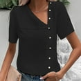 thumbnail image 2 of Birdeem Chemise Femme d'Été Surdimensionnée Coupe Ample Chemise Femme Rétro de Bureau Unie Coton Froissée Manches Courtes, 2 of 7