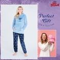 thumbnail image 3 of Conjunto de pijama Disney Stitch de forro polar para mujer con capucha, color azul, talla M, 3 of 5