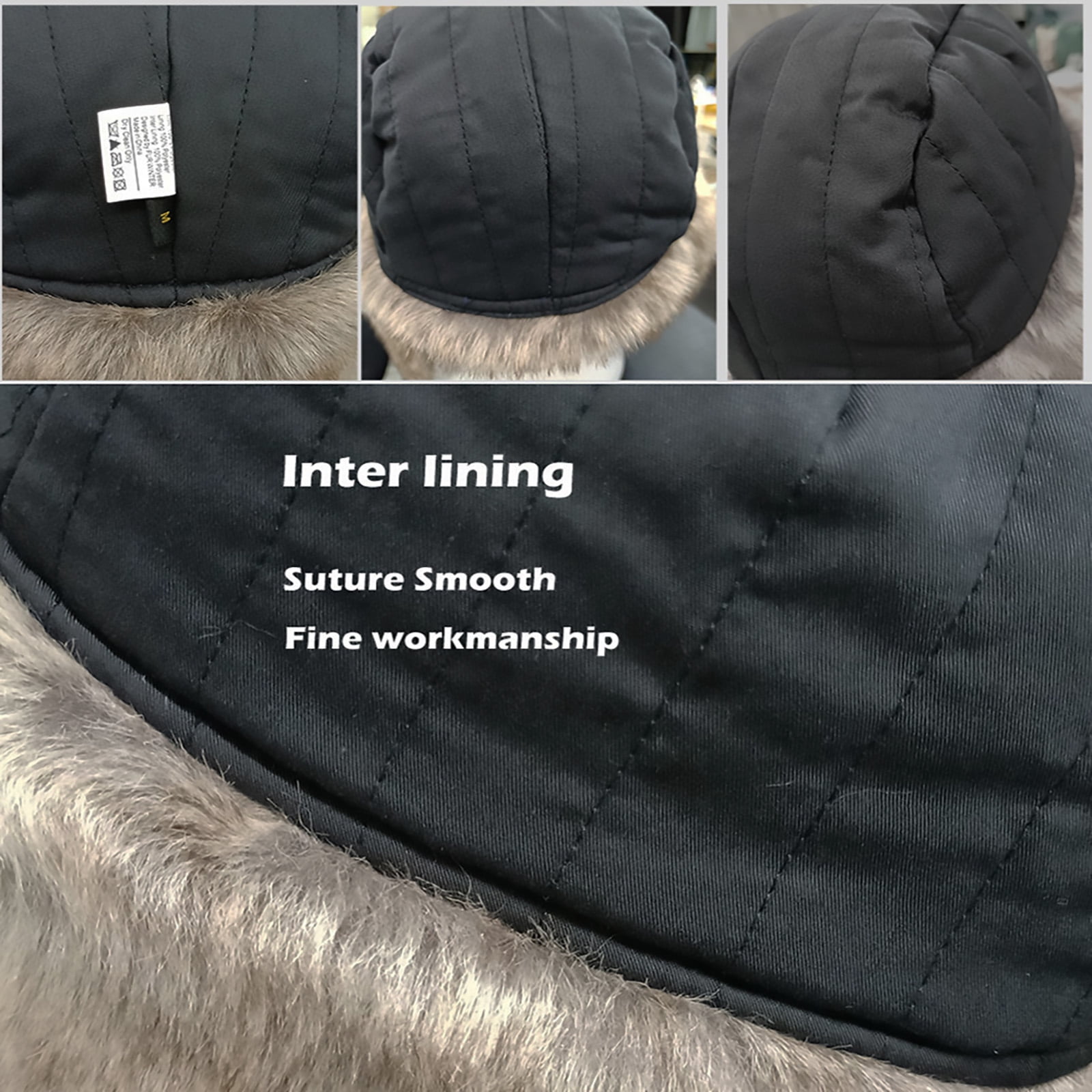 HEYANN Winter Trapper hat,Russian Ushanka Plaid Faux Fur Fuzzy for Men Women with Ear Flaps Eskimo Soviet Pilot Hat