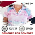 thumbnail image 3 of Yatta Golf Womens Standout Performance Short Sleeve Golf Polo Shirt (Summer Ice, Medium), 3 of 4