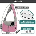 thumbnail image 2 of PetAmi Small Dog Sling Carrier, Soft-Sided Crossbody Puppy Carrying Purse Bag, Adjustable Sling Pet Pouch to Wear Medium Dog Cat Travel, Dog Bag for Traveling, Breathable, Poop Bag Dispenser, Pink, 2 of 7