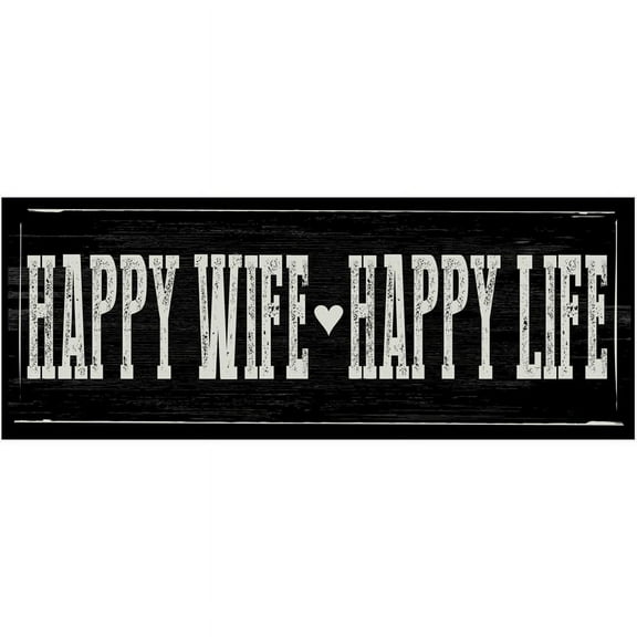Happy Wife Happy Life Metal Sign