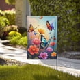 thumbnail image 4 of Colorful Butterfly Dragonfly Floral Graden Flag 12.5x18 Inch Double Sided Flowers Welcome Garden Yard House Flags 1 Flag, 4 of 5