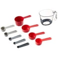 thumbnail image 3 of Tovolo Magnetic Nested System Cups & Spoons for Wet and Dry Ingredients, Cup Baking Set, Measuring Spoons & Cups for Cooking, Dishwasher-Safe & BPA-Free, Assorted Red/Gray, 3 of 5