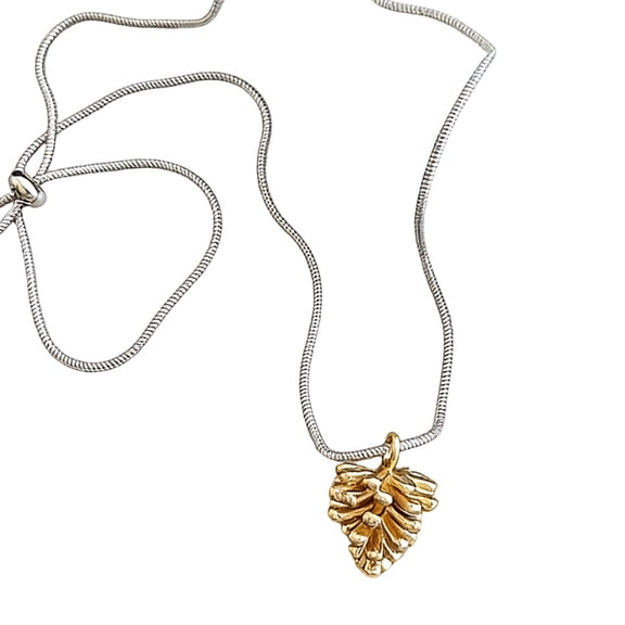 YIEMEEN Comfortable Necklace Geometric Pine Cone Pendant Adjustable for Her