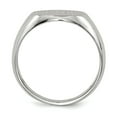 thumbnail image 2 of 14K White Gold Ring Band Signet 12.5x13.5mm Closed Back Men's, Size 9, 2 of 5