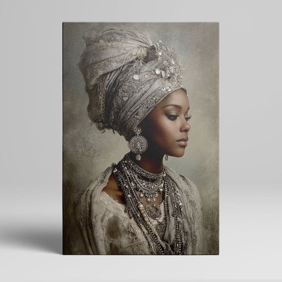 Topbout Art Vintage Cultural Ornate Portrait Wall Art - High-End Bohemian Luxury Decor for Living Room