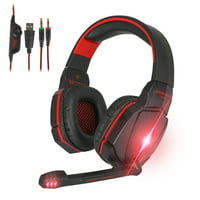 G4000 Gaming Headset Stereo Bass Surround Gaming Headphones Earphones USB 3.5mm LED Light with Mic Compatible for PS4 New Xbox One PC