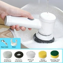 XGFHYJEH Electric Spin Scrubber, Cordless Cleaning Brush, Power Spin Scrubber, Scrub Brush, Scrubber Cleaner, Electronic Scrubber, Barhroom Scrubber with 5 Brush Heads
