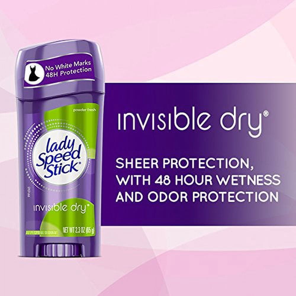 Lady Speed Stick Deodorant Power Powder Fresh Invisible Dry, 1.4 Oz (12 Pack)