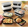 thumbnail image 4 of Mainstays 60-Piece Meal Prep Container Set, 30 BPA-Free Containers with Lids in 2 Sizes, Microwave & Dishwasher Safe, Best Used for Leftover Storage and Reheating, 4 of 6