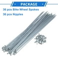 thumbnail image 4 of Unique Bargains 1 Set Bicycle Spokes 12G Bike Wheel Spokes Universal Carbon Steel Galvanized Nipple Silver Tone-260mm, 4 of 7