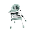 thumbnail image 4 of Trona para bebé, trona plegable, silla de alimentación ergonómica, silla de comedor infantil para estudio de juegos verde, 4 of 8