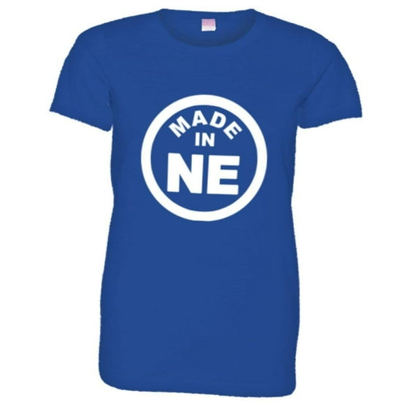 PleaseMeTees™ Womens From Born Made In Nebraska NE Logo Label HQ Tee