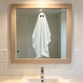 thumbnail image 4 of LOWLHOME Halloween Ghost Mirror Window Cling Stickers, Removable Long-Lasting Horror Decals, Spooky Ghost Decor for Bathroom, Haunted House, Party Layout (White), 4 of 5