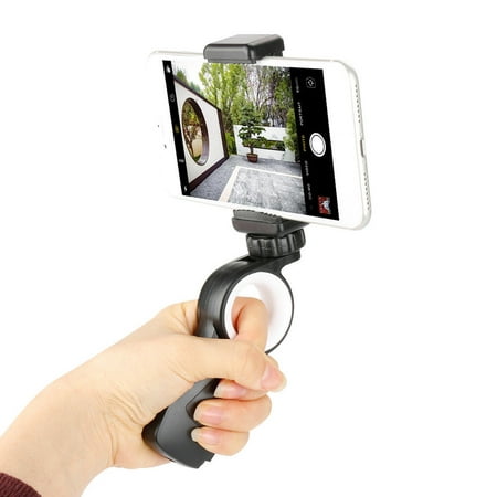Universal Handheld Mobile Phone Camera Ring Gimbal Stabilizer Handle Grip for iPhone Samsung Huawei Xiaomi for GoPro (Best Camera Stabilizer For Gopro)