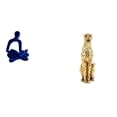 thumbnail image 1 of Escultura De Figura Humana De Pensador Abstracto Y Estatua De Guepardo Dorado, Adorno Decorativo De Mesa Para Oficina, Bar, Boda, Hogar, Colección, 1 of 8