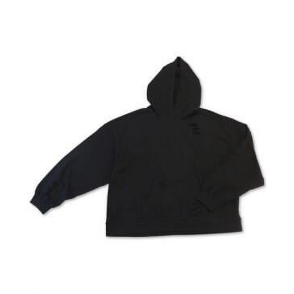 MSRP $49 Full Circle Trends Trendy Plus Size Distressed Hoodie Black Size 1X