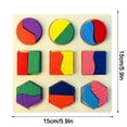 thumbnail image 3 of PVCS Wooden Educational Puzzle Toy Matching Board For Children Geometry Design Gift for Kids, 3 of 5