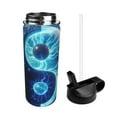 thumbnail image 2 of Pofeuu Blue Yin And Yang Print 18oz Sports Insulated Kettle, Sports Bottle Water Bottles For Men Women For Gym Hiking Camping Running Mountain Bike Outdoor Sports, 2 of 8