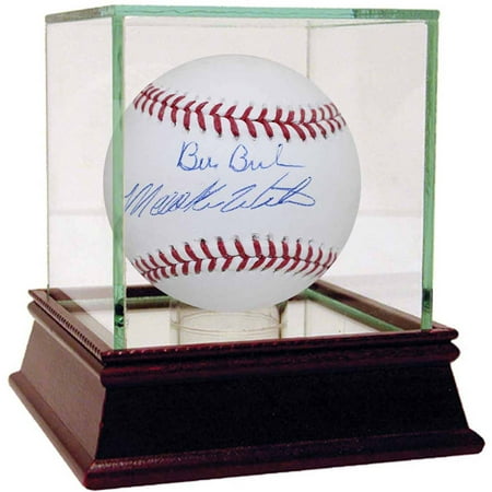 Autographed Bill Buckner Baseball - Bill Buckner/Mookie Wilson Dual Signed MLB Baseball