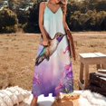 thumbnail image 2 of Flower Hummingbird Sleeveless Dress Women's Luxury Party Dress Birthday Dresses for Women, 2 of 7