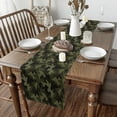 thumbnail image 2 of Camouflage Table Runner 108x13.8 Inch,Camo Kitchen Dining Decoration,Military Style Home Decor for Living Room Green Grey, 2 of 6