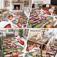 thumbnail image 5 of Large Area Rugs for Living Room Bedroom, Red Mushrooms 8'x10' Rug Washable Carpet Runner Indoor Outdoor, Spring Forest Leaves Butterfly Plants Non Slip Floor Mats Rug for Kitchen, Patio, 5 of 8