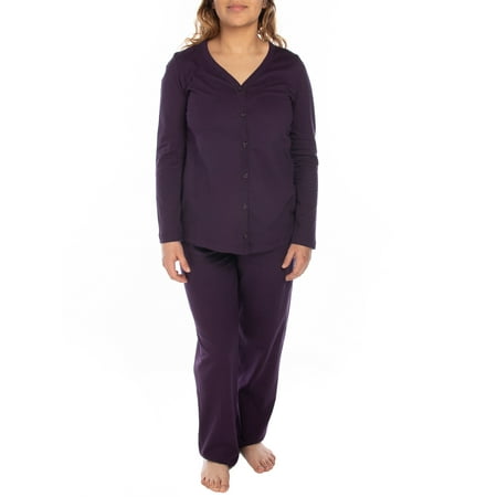 - Jockey (2 Piece) Soft Pajamas For Women Cotton Long Sleeve Shirt Pants Ladies Cardigan PJs For Girls Sleepwear