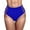 Blue, variant on Bikini Bottoms Women Solid Color Full Coverage High Waisted Bathing Suit Comtable Ruched Scrunch Swim Bottom Blue L