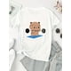 thumbnail image 2 of Camiseta De Mujer Ligera Y Suave VeranoStylish Women's Graphic Bear Weightlifting T-Shirt - White Casual Round Neck Short Sleeve Tee, Soft Polyester Fabric, Perfect for Summer and Gym Wear, Casual W, 2 of 6