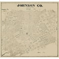 thumbnail image 2 of Unknown 12x12 Black Ornate Wood Framed with Double Matting Museum Art Print Titled - Johnson County Texas -1887, 2 of 4