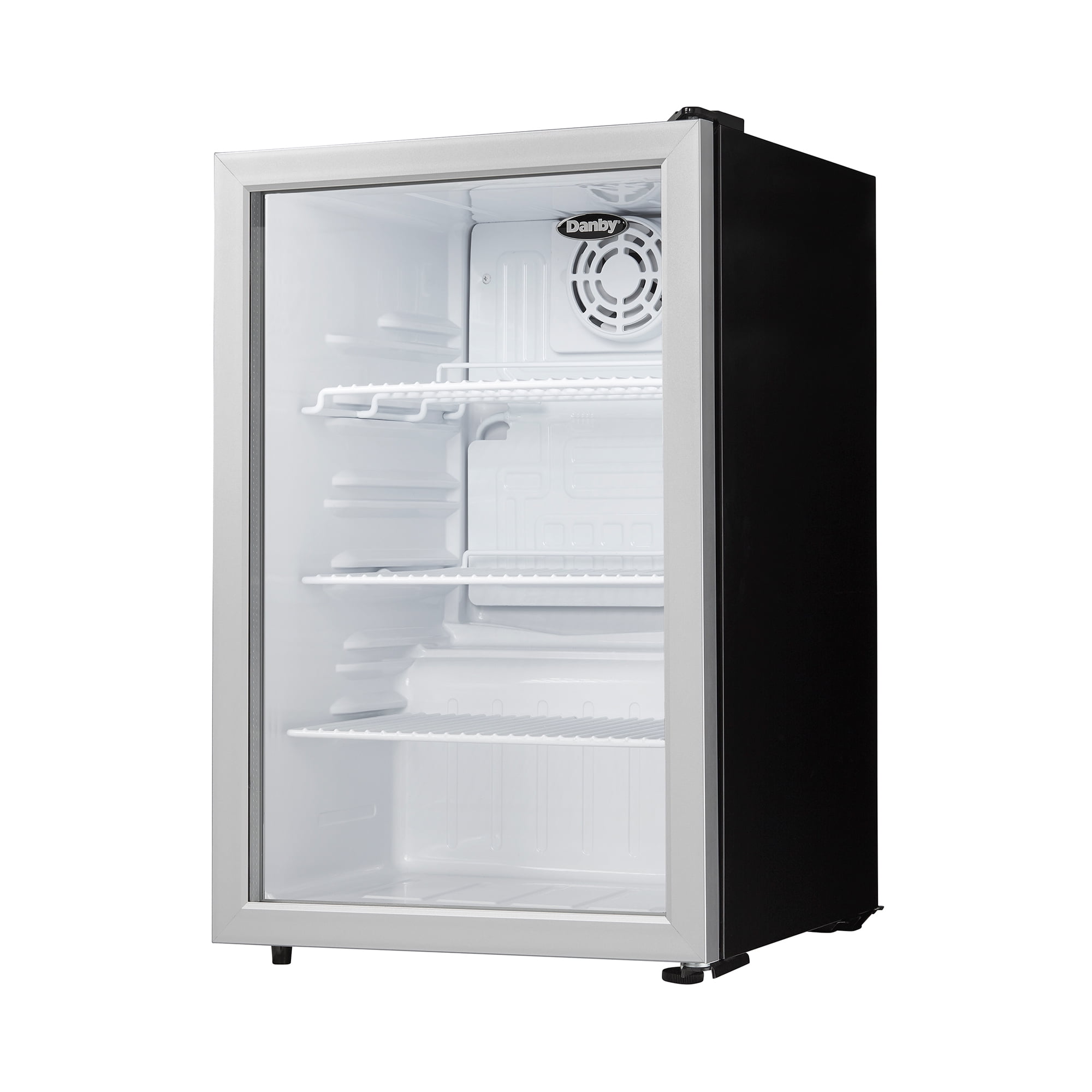 Danby 2 6 Cu Ft Glass Door Mini Fridge Compact Refrigerator Silver 2 Pack Walmart Com Walmart Com