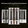 thumbnail image 2 of CHUANGDIAN Manual Hand Soap Dispenser with Double Sided Foam Tape Wall Mount Double Liquid Shampoo Shower Gel Dispenser Hand Cleanser Washroom Lotion Dispenser for Bathroom Restroom Hotel 200mlx2, 2 of 8