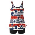 thumbnail image 6 of Cavosen July Fourth Womens Tankini Swimsuits Modest 2 Piece Tankinis Swimsuits USA Flag High Waisted Boyshort and Tank Tops Bathing Suits Memorial Day Gift Resort Swimwear, 6 of 6