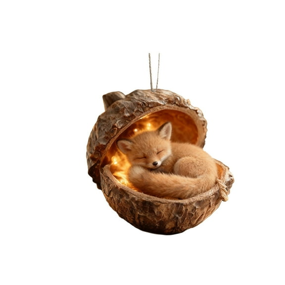 Forest Animal Christmas Ornaments with Acorn and Pine Cone Designs, Woodland Creature Acrylic Hanging Decor for Rustic Nature-Themed Trees, Cozy Forest Festive Ornaments for Holiday Home Decor