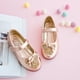 thumbnail image 3 of Zapatos de cuero para niñas, zapatos de princesa con diamantes de imitación, zapatos de primavera y otoño para niños con suela suave de cristal, zapatos blancos, 3 of 5