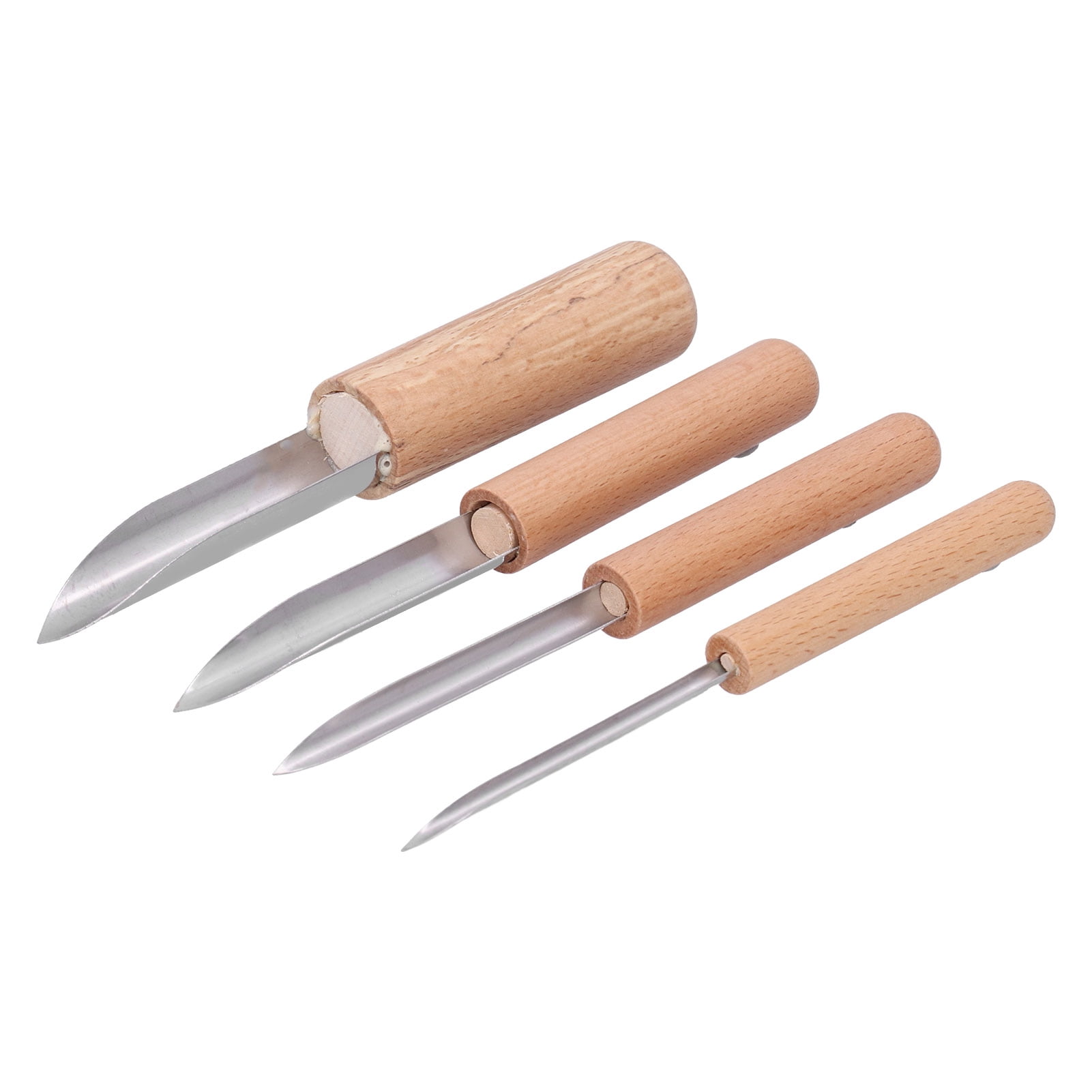 ANGGREK Semi Round Clay Hole Cutter,4pcs Semi Round Clay Hole Cutter Stainless Steel Pottery