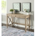 thumbnail image 3 of Linon Davis Single Drawer Writing Desk, 46" W x 20" D, Driftwood Finish, 3 of 25