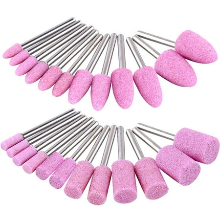 

72 Pcs Mounted Points Abrasive Stone Heads Set 6 Sizes Grinding Wheel Bits for - 1/8 Inch