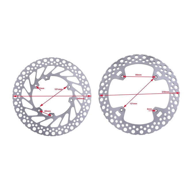 Rotores de disco de freno Sharpla 240mm 2 uds para CRF250R CRF450R 2008-2011
