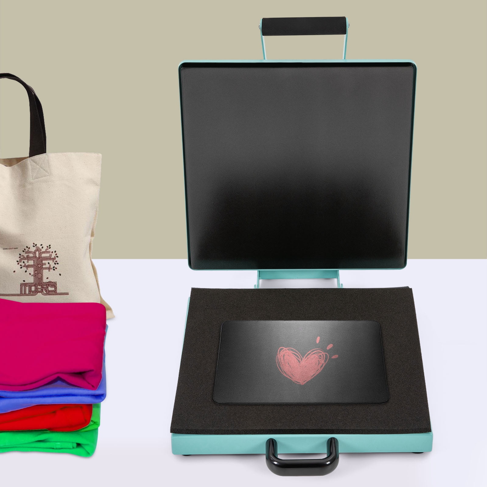 15x15 Inch Heat Press Machine - Adjustable Temperature & Time, High Efficiency, Easy Operation, Ideal for T-Shirt, Pillow, Bag & DIY Projects