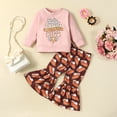thumbnail image 2 of Okbabeha Toddler Baby Girl Thanksgiving Clothes Letter Print Crewneck Sweatshirt Tops Pumpkin Pie Flare Pants Cute Outfit, 2 of 7