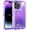 Purple, variant on For iPhone 15/14 Pro Max/Plus/Pro Shockproof Liquid Glitter Defender Case