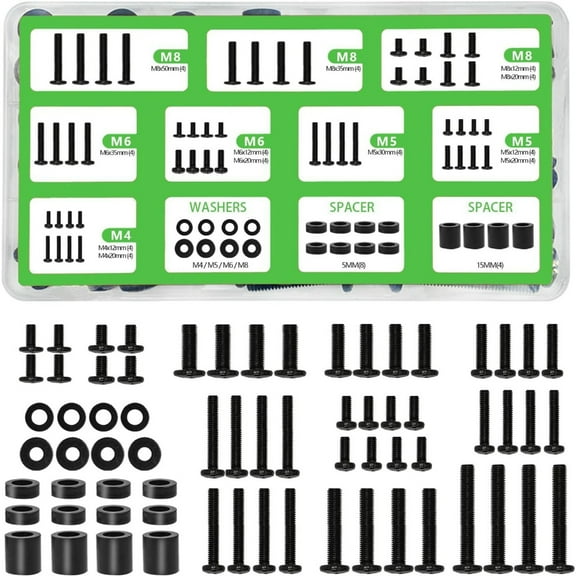 Tizuqe TV Mounting Hardware Screw Kit Set M6 Screws Spacers and Washers