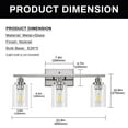 thumbnail image 5 of Briignite 3 Light Bathroom Light Fixture in Brushed Brass – Modern Farmhouse Vanity Light with Glass Shades for Bathroom, Bedroom, Living Room, 5 of 7