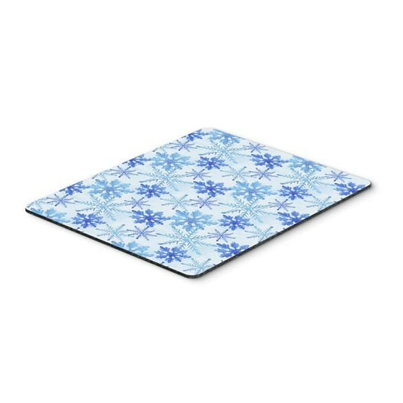 Blue Snowflakes Watercolor Mouse Pad - Hot Pad or Trivet