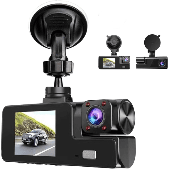 1080P Dual Lens WiFi Dashcam, Dual Dash Cam Front and Inside, Wireless DashCamera for Cars with Night Vision, 2" Screen, G-Sensor, Loop Recording, Suitable for Home and Travel(x)